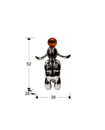 CONEJO- FIGURA -GRIS/NARANJA